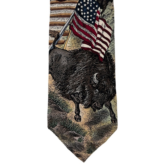 Tango by Max Raab Silk Americana Series Union Pacific Silk Tie - Picture 5 of 14